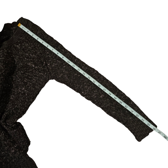 Free People Dark Gray Fleck Knit Long Sleeve Sweater, Large - Picture 13 of 13